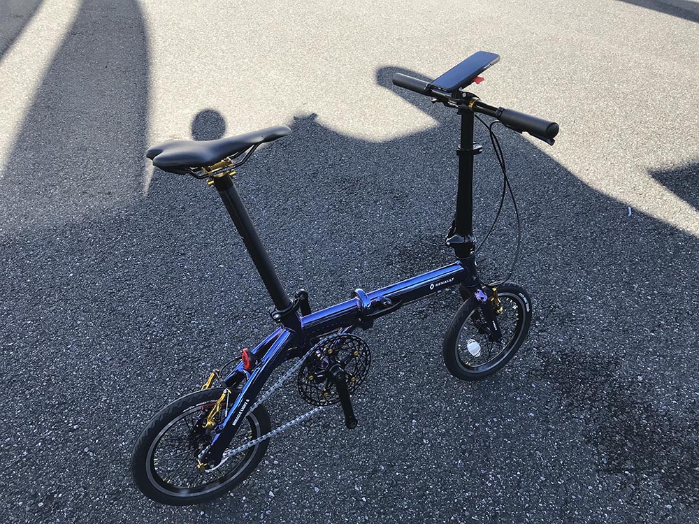 RENAULT ルノー折りたたみ自転車 ブラック/ブルー レックマウント 