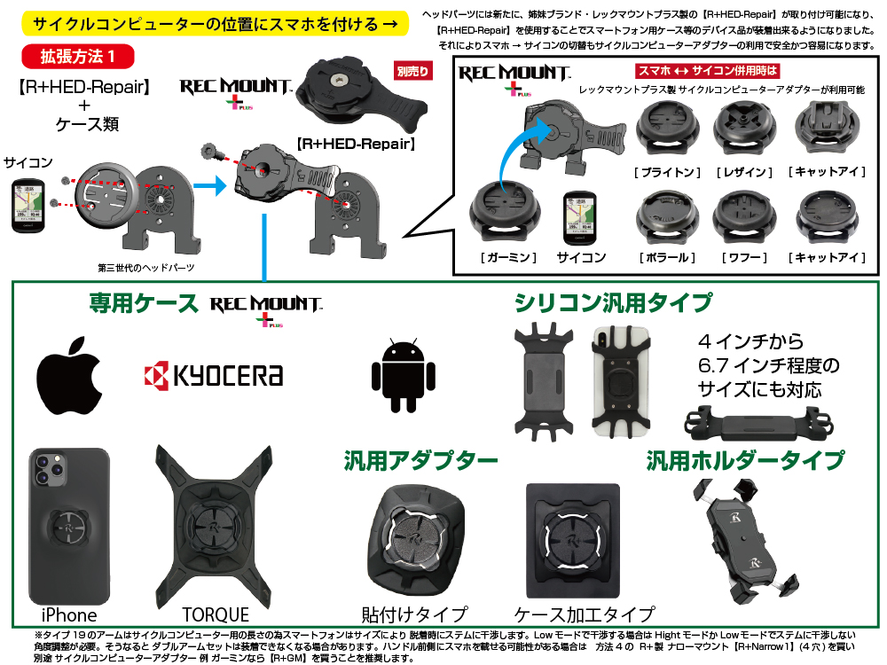 2段ロック用ベースパーツセット【R+HED-Repair】 | REC MOUNT PLUS